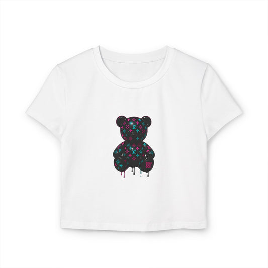 Pink/Teal LV Drip Bear Baby Tee